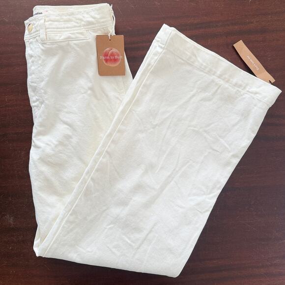 Reformation NWTVintage White Logan Ultra High Rise Wide Leg Jeanssize 29